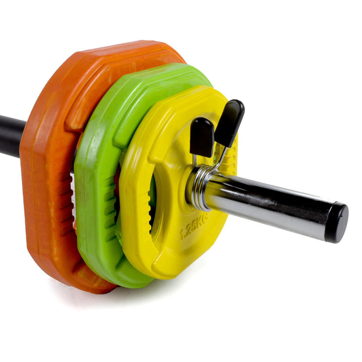 Kit musculation Pump 6 disques + barre + stop disques 31mm GladiatorFit 2/5