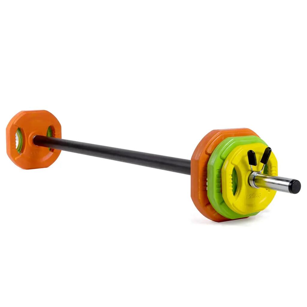 Pump bodybuilding kit 6 discs + bar + stop discs 31mm GladiatorFit