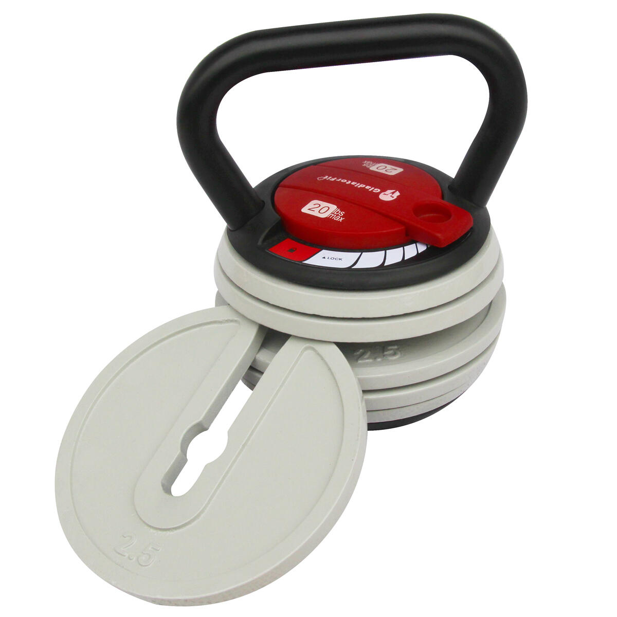Gladiatorfit - Kettlebell Ajustable Avec Charge Variable En Acier Gladiatorfit - Sac Lesté - Gris - 9 Kg - Decathlon