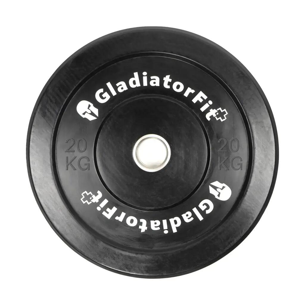 GladiatorFit Olympic Plate Rubber Black Ø 51 mm