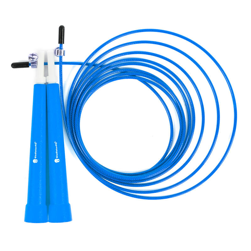 Corda per saltare in plastica regolabile da 180 cm + borsa "Speed Rope