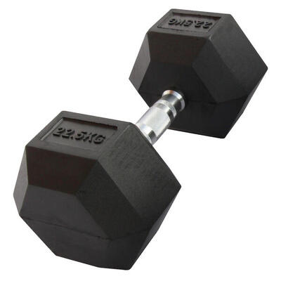 Sechseckige Hantel "Hex Dumbbell" aus Gummi GladiatorFit