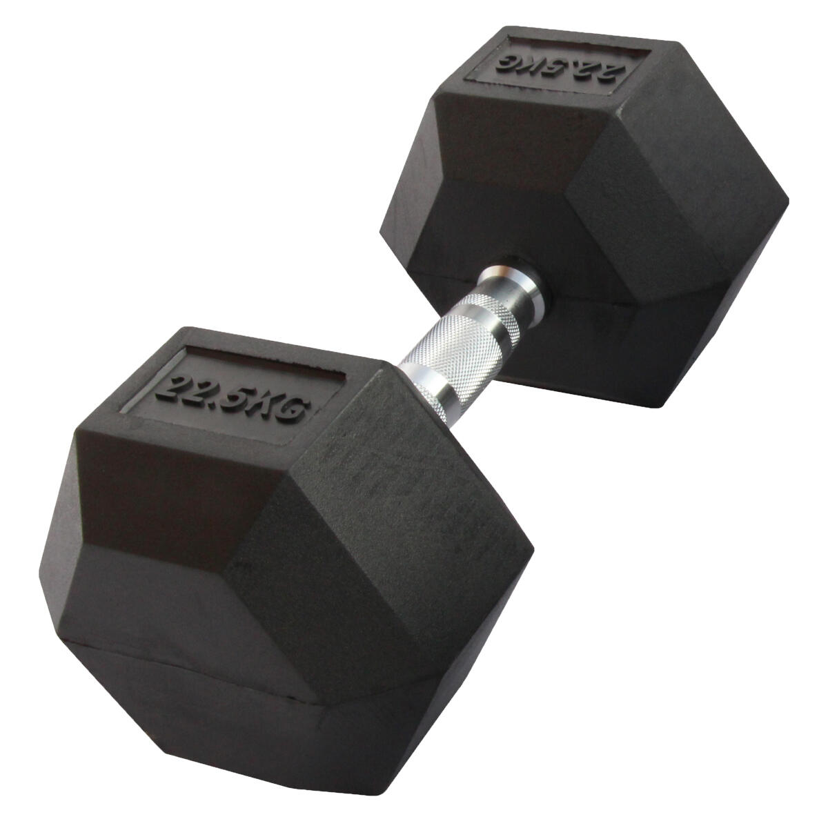 Gladiatorfit - Haltère Hexagonal "hex Dumbbell" En Caoutchouc Gladiatorfit - Haltère - Blanc|noir - 22,5 Kg - Decathlon