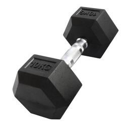 Haltère hexagonal "Hex Dumbbell" en caoutchouc GladiatorFit
