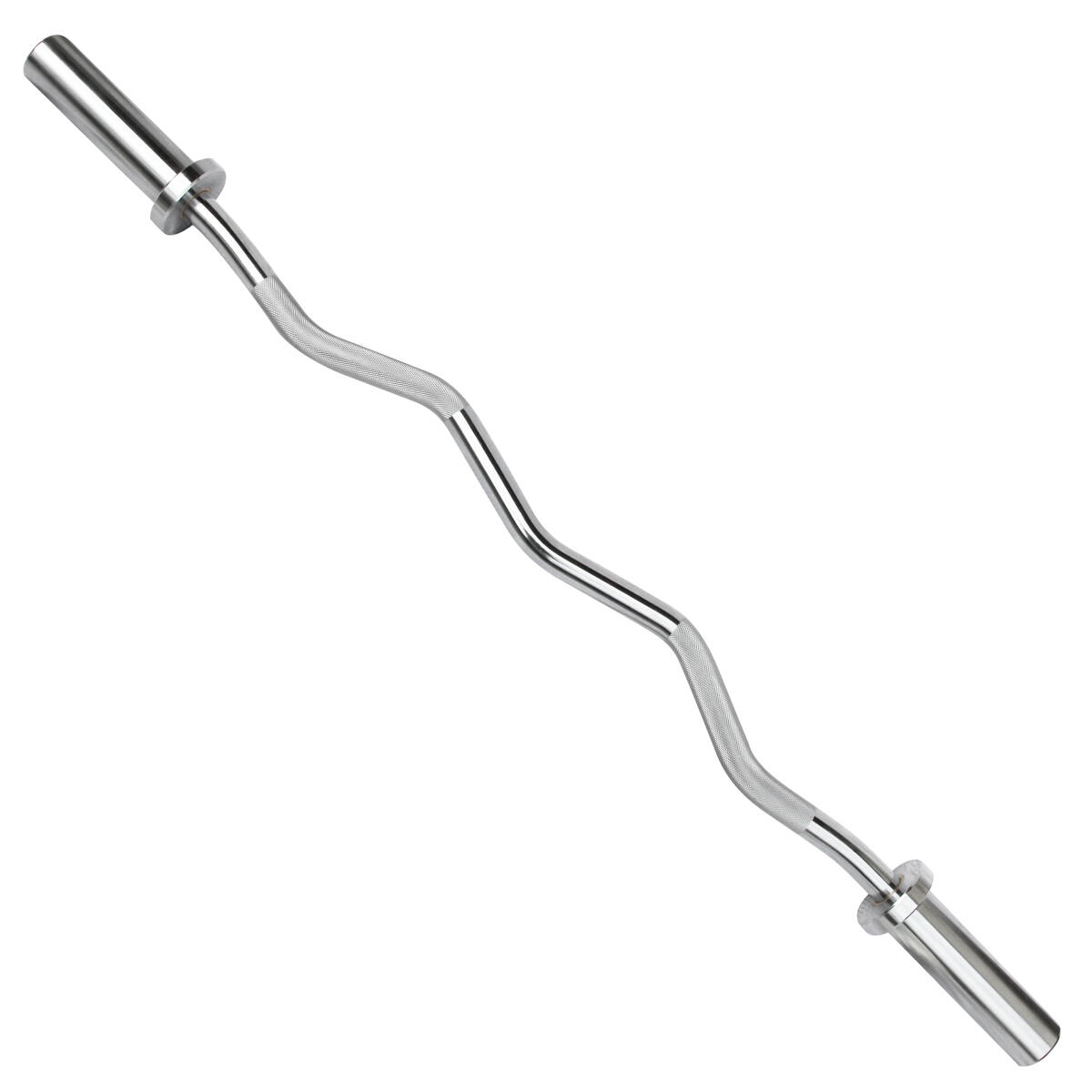 Barra em Curl 120cm de aço 50mm + 2 discos para trancar o peso