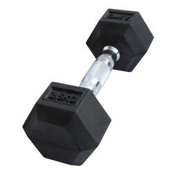 Haltère hexagonal "Hex Dumbbell" en caoutchouc GladiatorFit