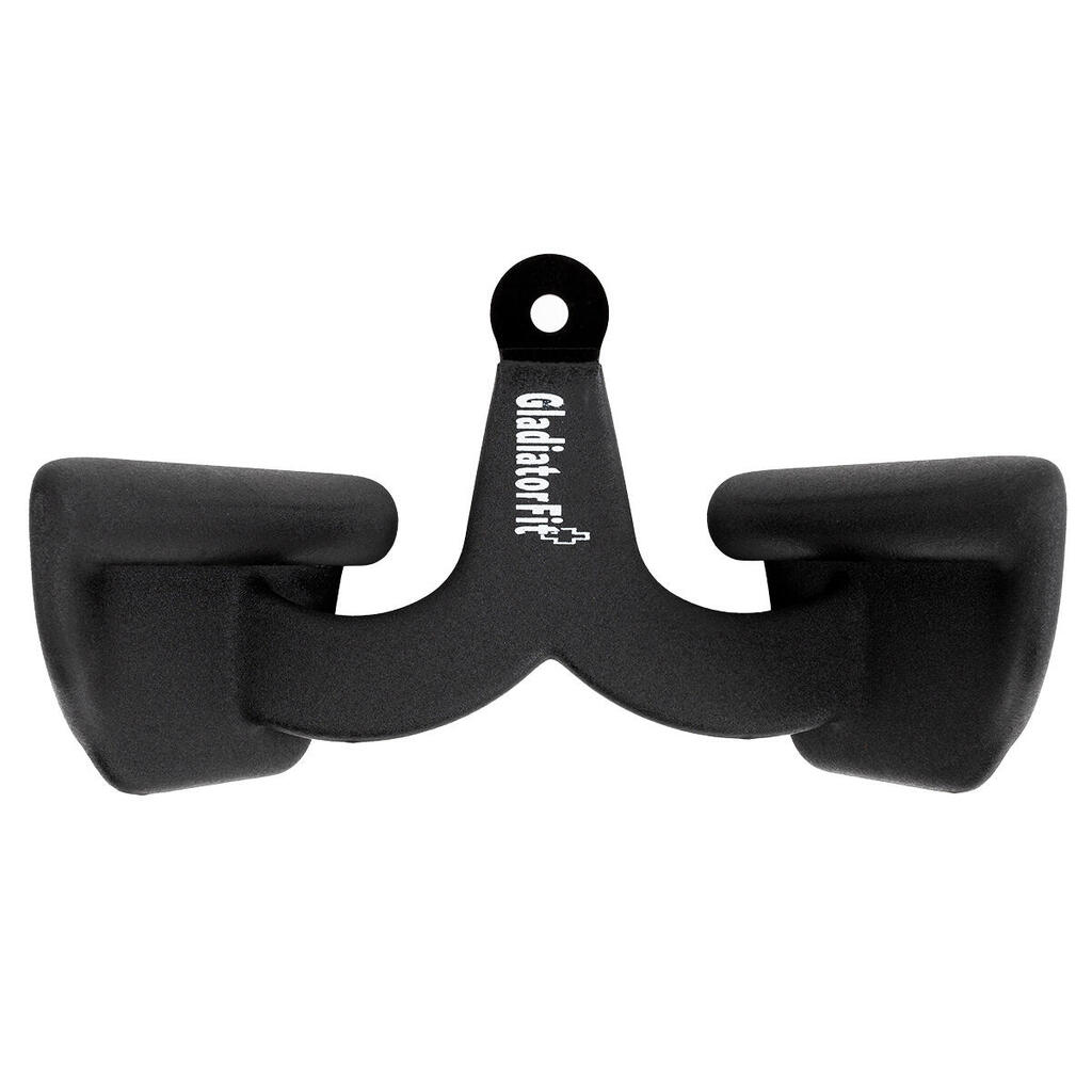 Ergonomic wide steel handle for GladiatorFit pulley pulls