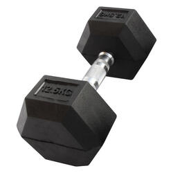 Haltère hexagonal "Hex Dumbbell" en caoutchouc GladiatorFit