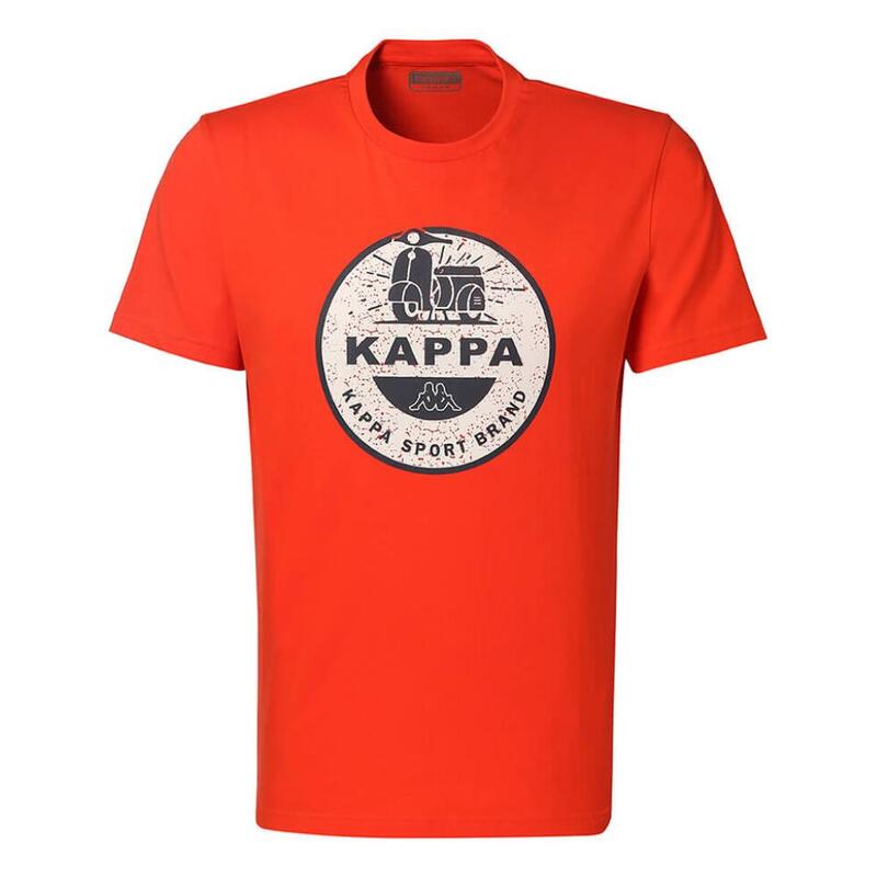 CAMISETA DE GIMNASIA DE ALGODÓN NARANJA PARA HOMBRE TISCOUT