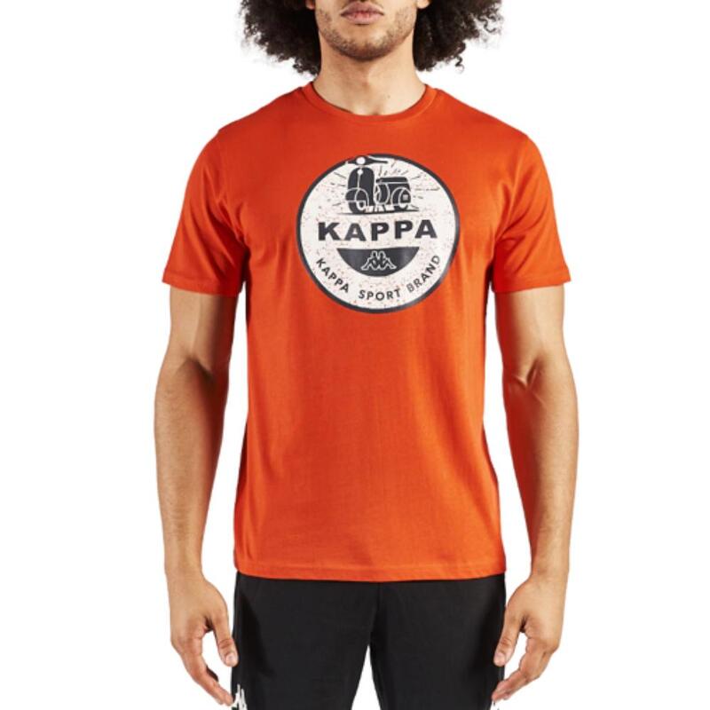 CAMISETA DE GIMNASIA DE ALGODÓN NARANJA PARA HOMBRE TISCOUT