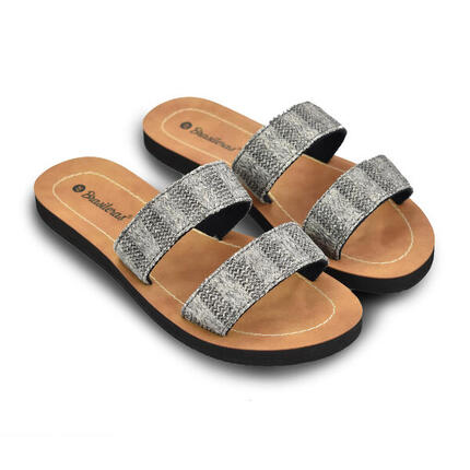 BRASILERAS Damen Zehentrenner für den Strand in schwarz mit Gummisohle