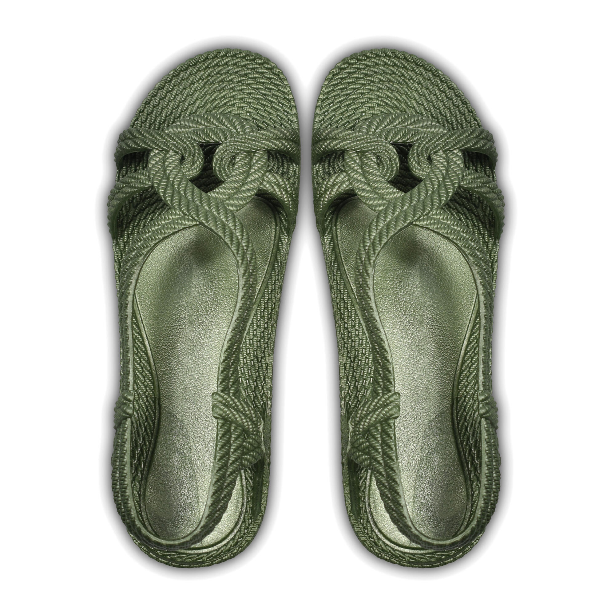 Infradito Brasileras da donna in verde militare 2/8