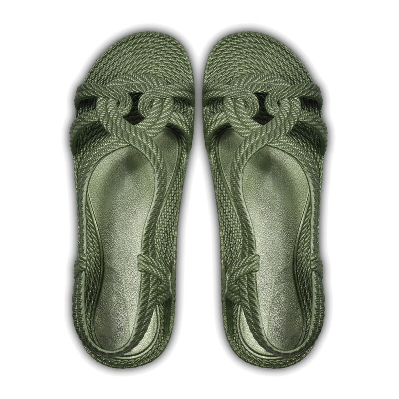 Damesslippers Brazilian in Military Green