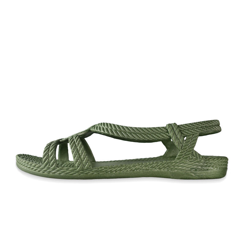 Tongs Brasileras pour Femmes de couleur vert militaire