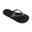 Tongs pour femmes Brasileras de couleur noir avec semelle en gomme