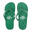 Unisex strandslippers in groen met rubberen zolen