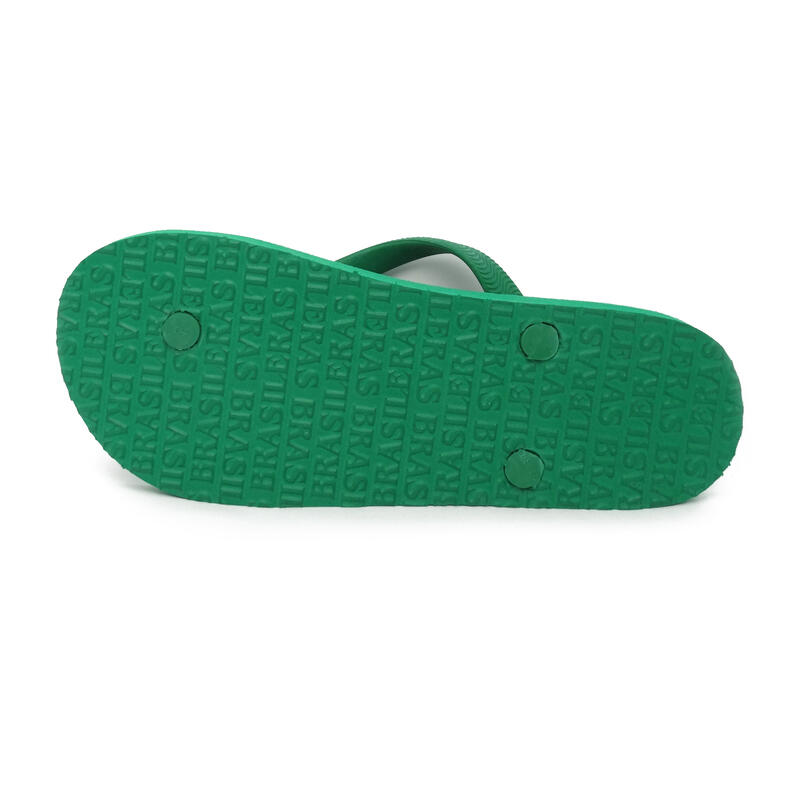 Unisex strandslippers in groen met rubberen zolen