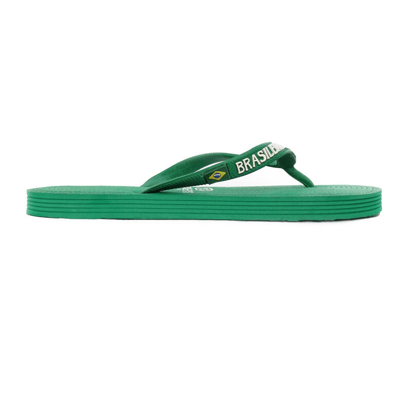 Unisex strandslippers in groen met rubberen zolen