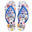 BRASILERAS Damen Flip Flops für den Strand in Königsblau mit Gummisohle