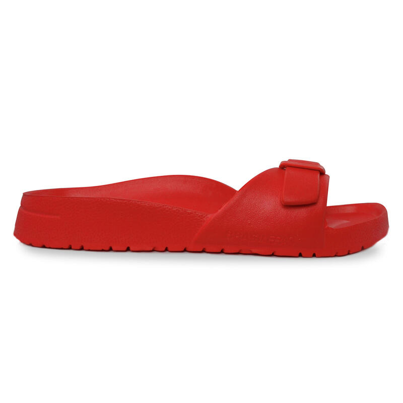 Brasilianische Unisex-Strand-Flip-Flops in Rot mit Gummisohle