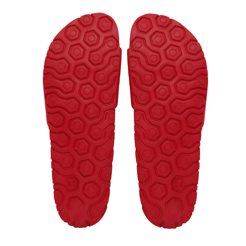 Brasilianische Unisex-Strand-Flip-Flops in Rot mit Gummisohle