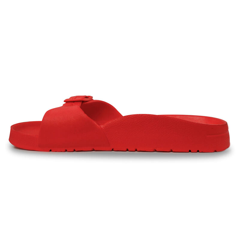 Brasileras unisex teenslippers in rood met rubberen zolen