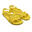 Flip Flops BRASILERAS der Frau von gelber Farbe