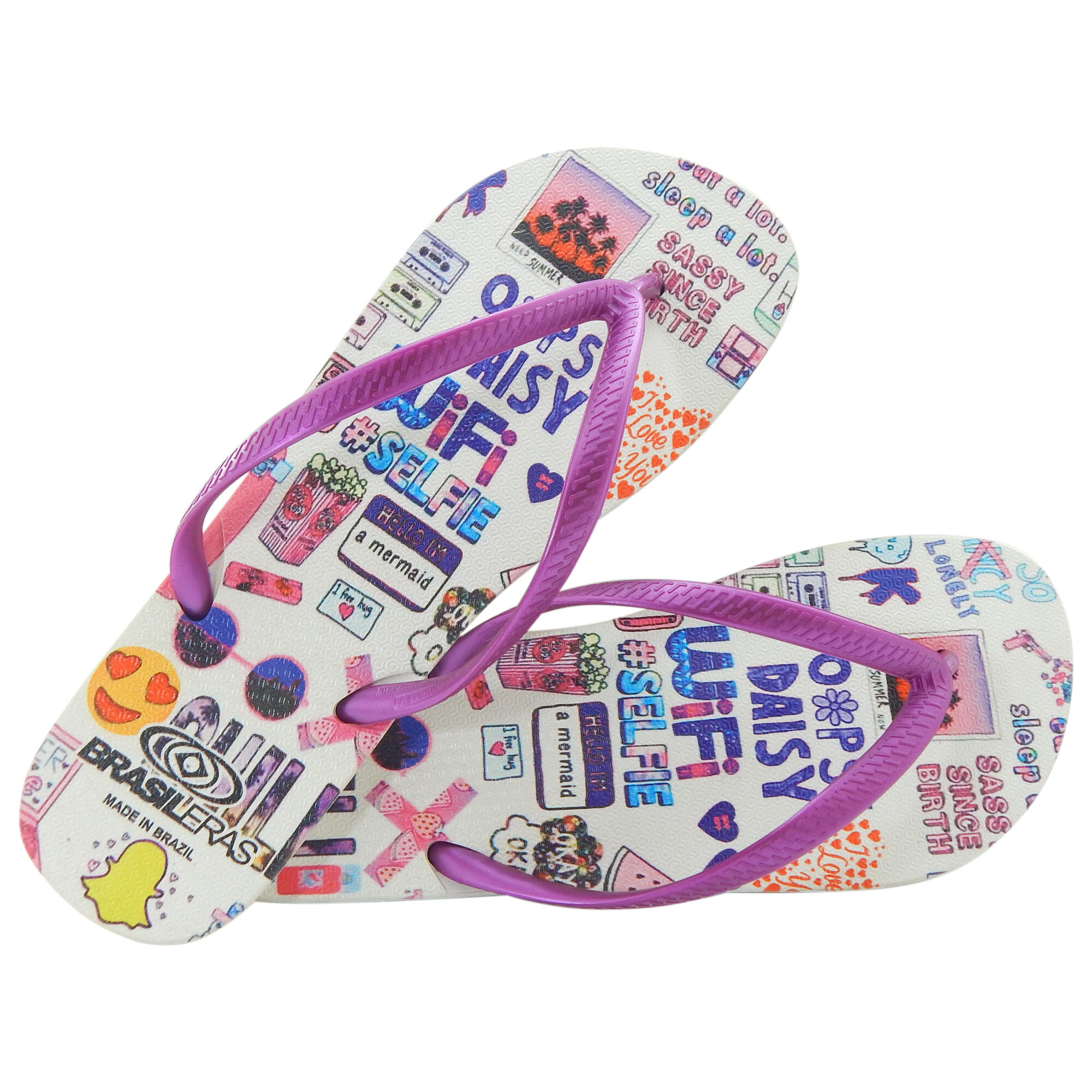 Strandslippers voor dames in lila kleur met rubberen zolen 5/5