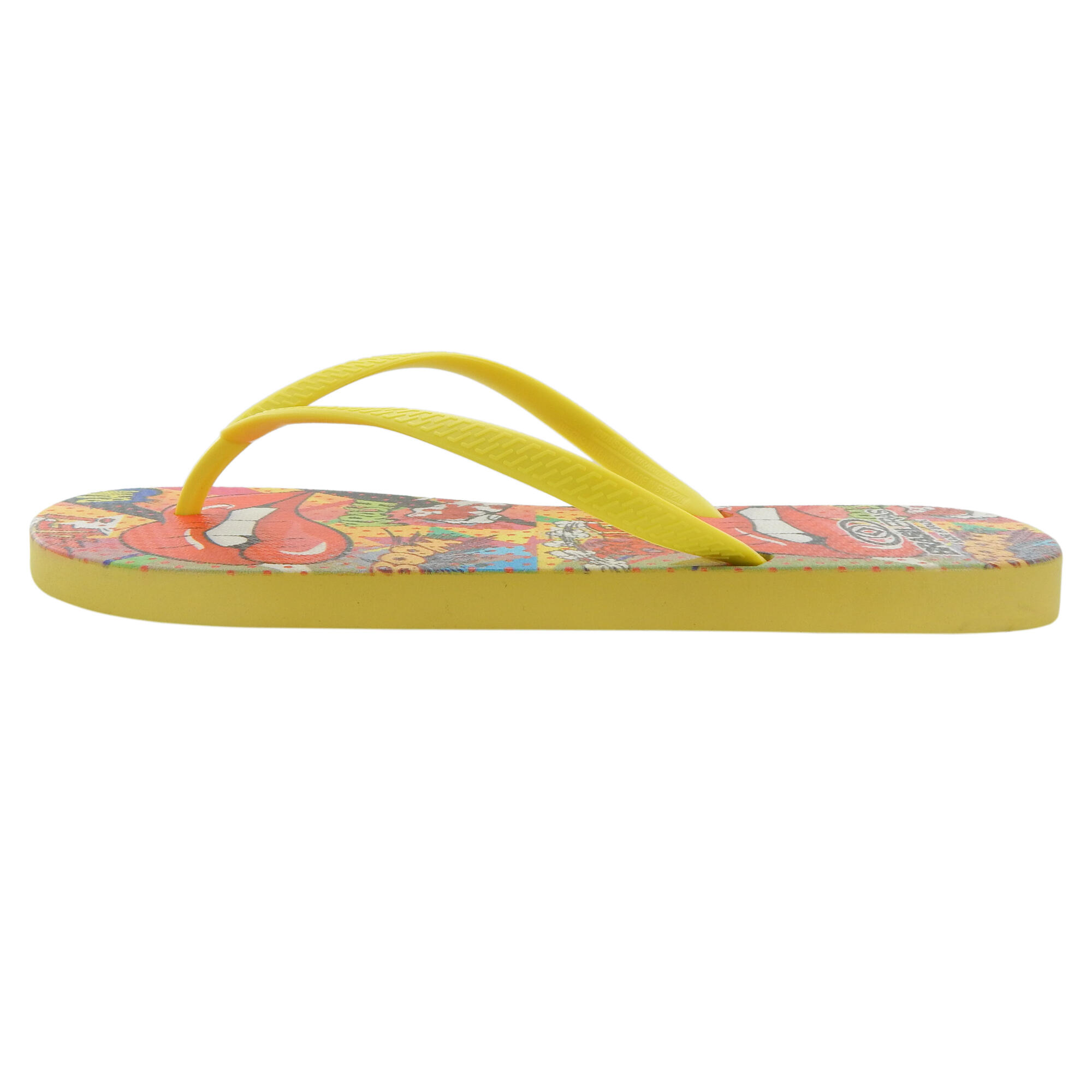 Tongs pour femme Brasileras de couleur jaune avec semelle en gomme 3/5