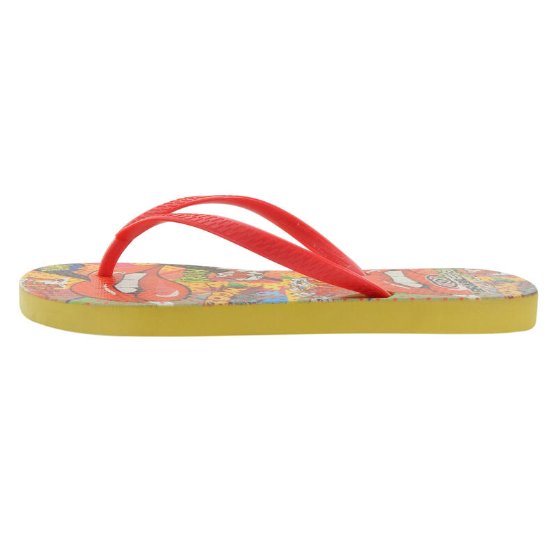 BRASILERAS Damen Flip-Flops für den Strand in rot mit Gummisohle