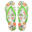 BRASILERAS Damen Flip Flops für den Strand in grün mit Gummisohle