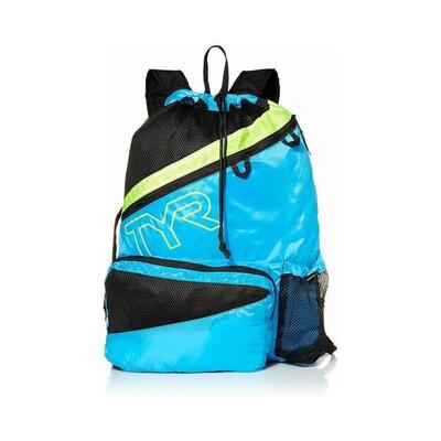 Tyr 40l team elite mesh bag - blauw / geel