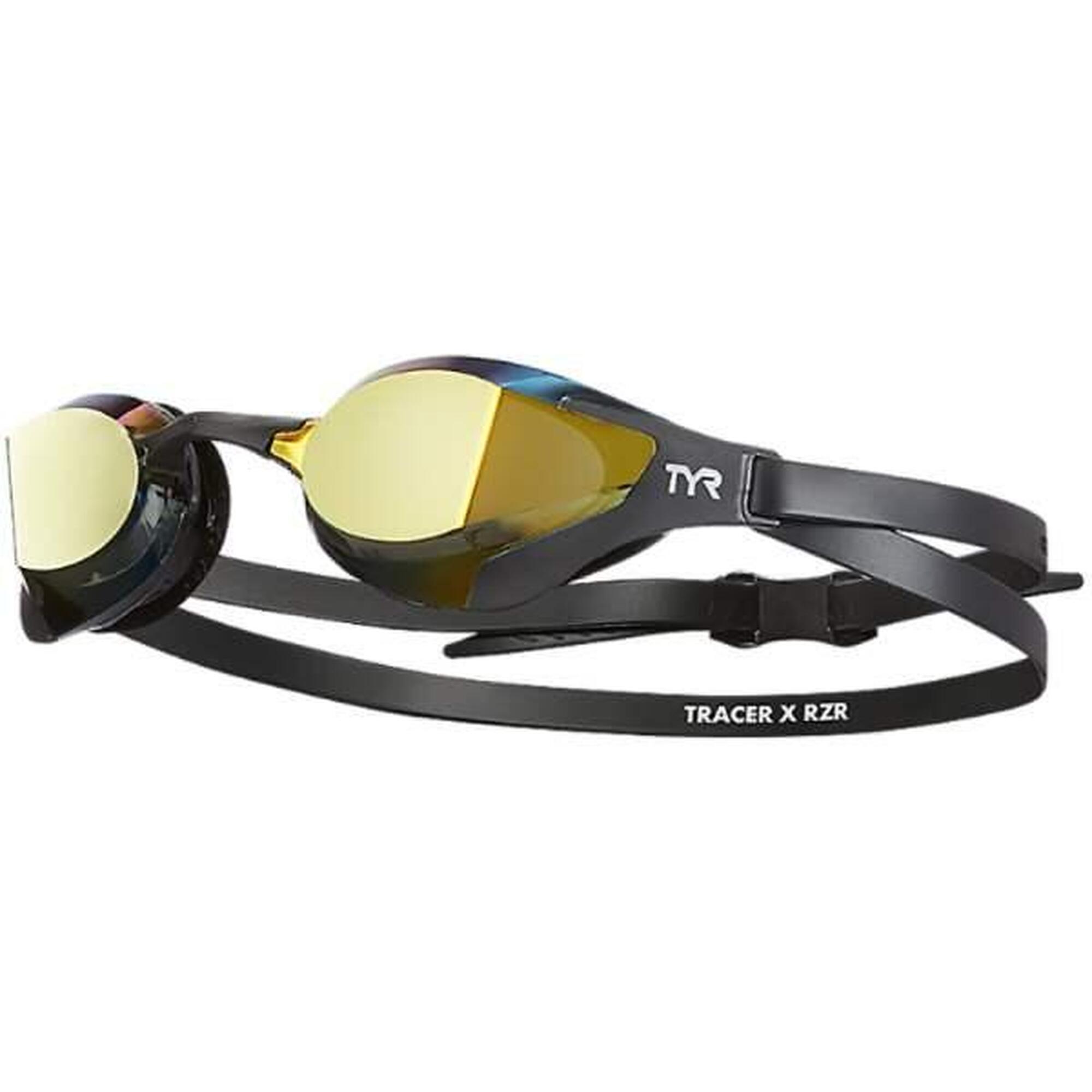 Tyr - Lunettes De Protection Tyr Tracer X Rzr À Verres Miroirs - Or/noir - Lunettes De Natation - Jaune|noir - Taille Unique - Decathlon