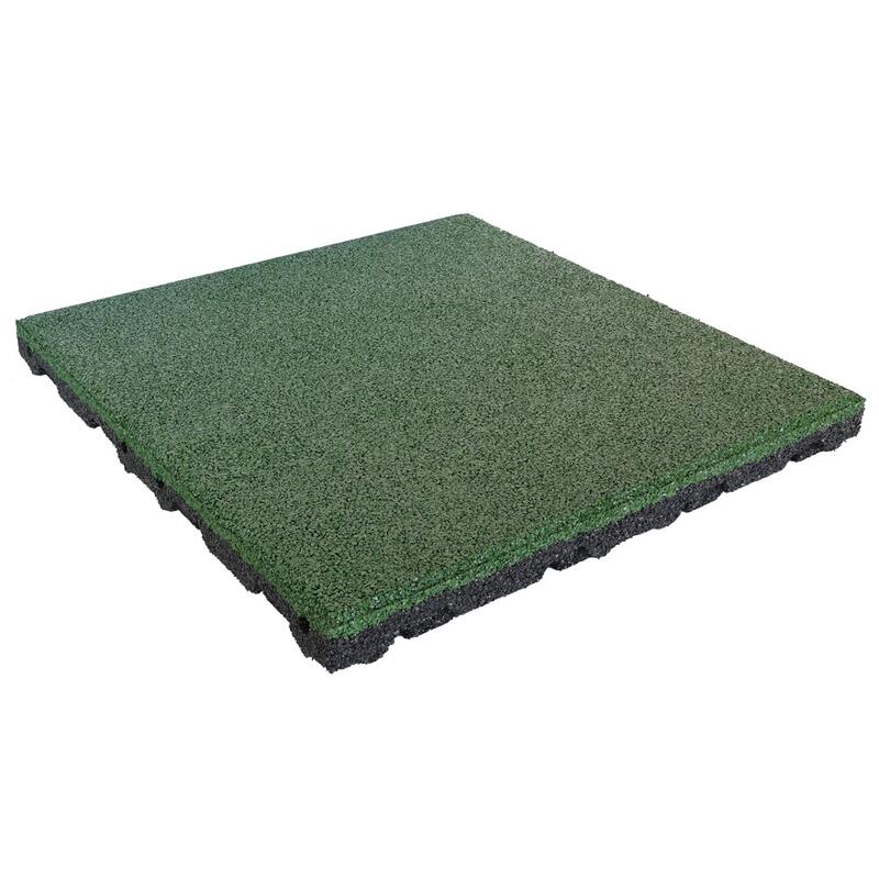 Protetor de chão borracha 55 mm - 50 x 50 cm - Verde