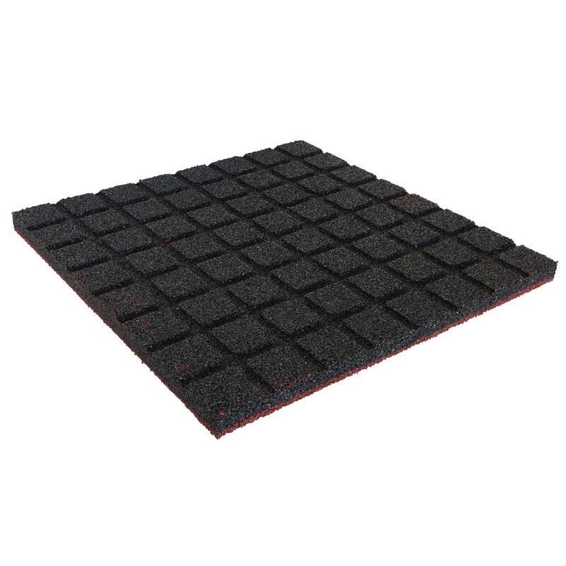 Protetor de chão borracha 30 mm - 50 x 50 cm - Vermelho