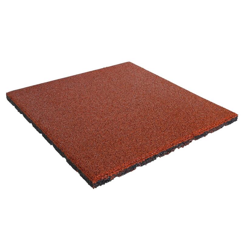 Protetor de chão borracha 25 mm - 50 x 50 cm - Vermelho