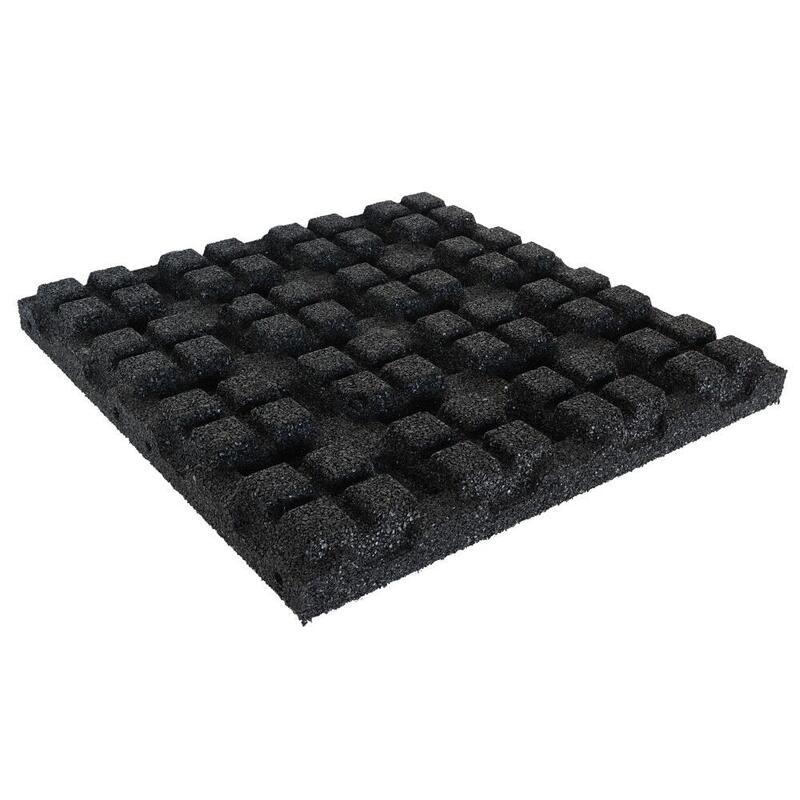 Tigla cauciuc 75 mm - 50 x 50 cm - Neagra