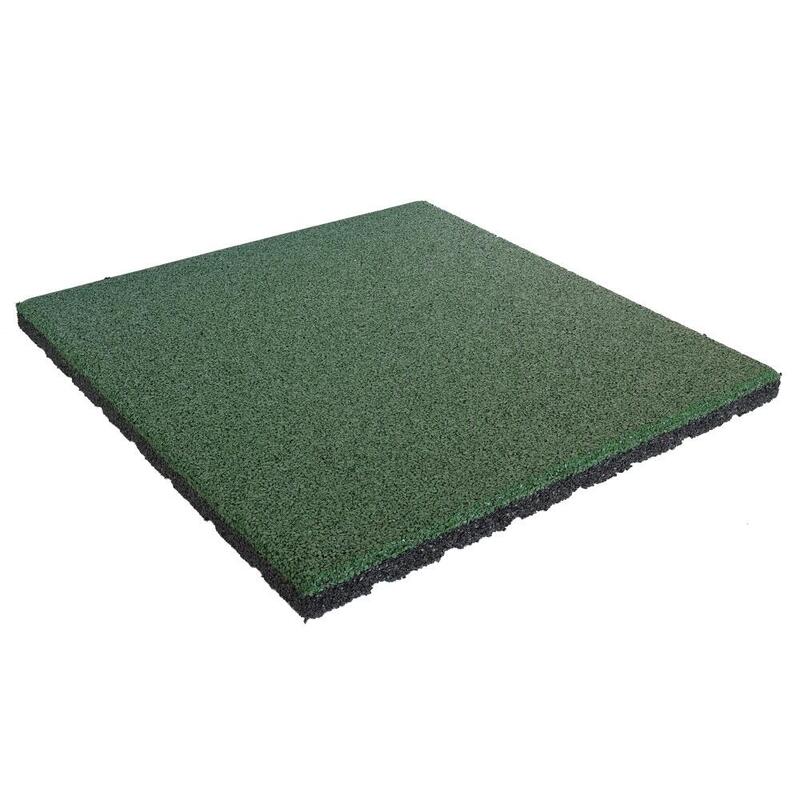 Rubber Tegel 30mm - 50x50 cm - Groen