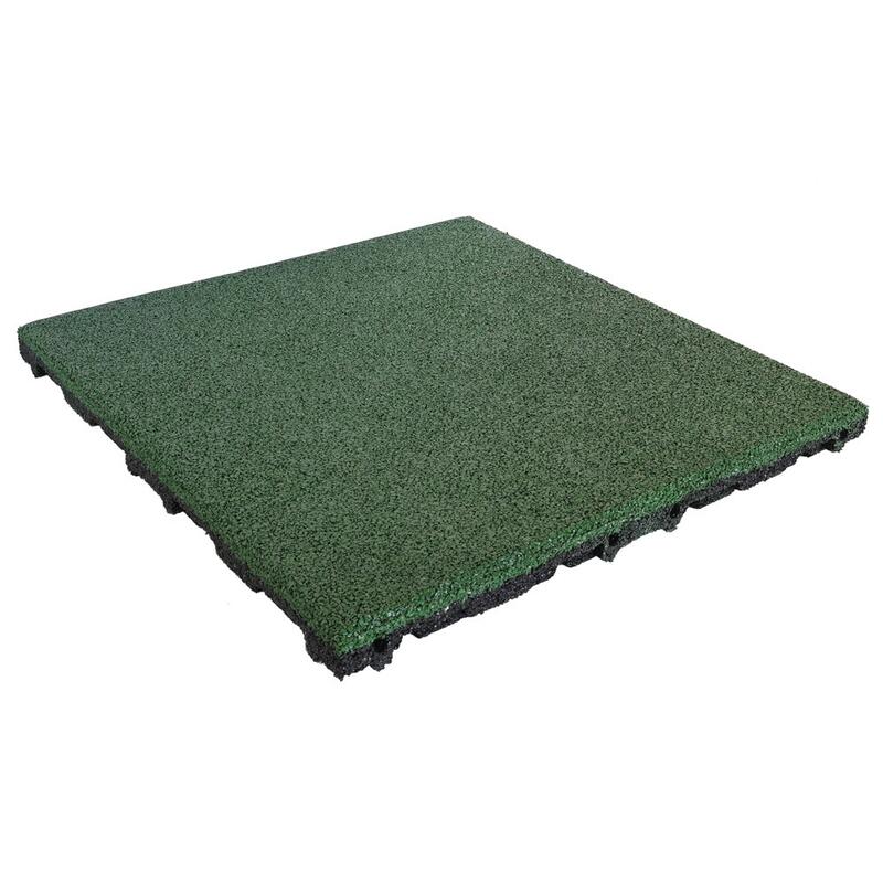 protetor de chão borracha 45 mm - 50 x 50 cm - Verde