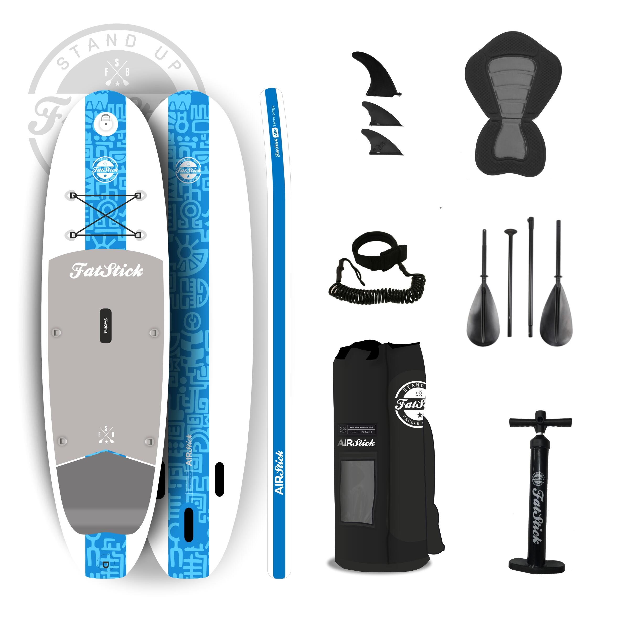 FATSTICK FatStick Blue AirStick 10'6 Inflatable Stand Up Paddle Board