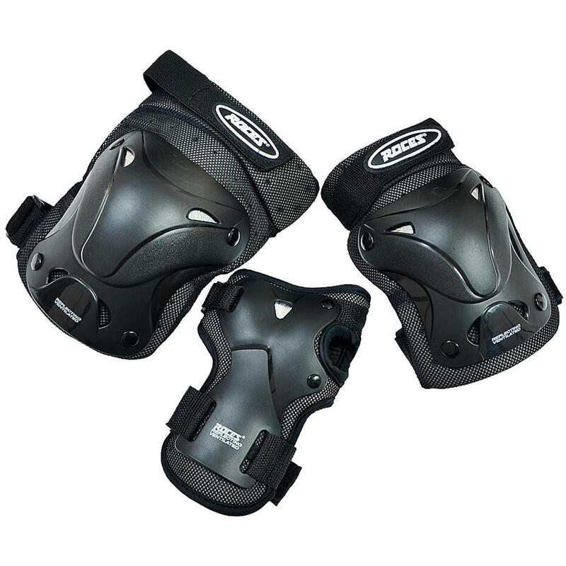 Conjunto de proteções Preto Adulto Roces Ventilated