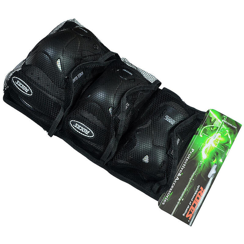 Conjunto de proteções Preto Adulto Roces Ventilated