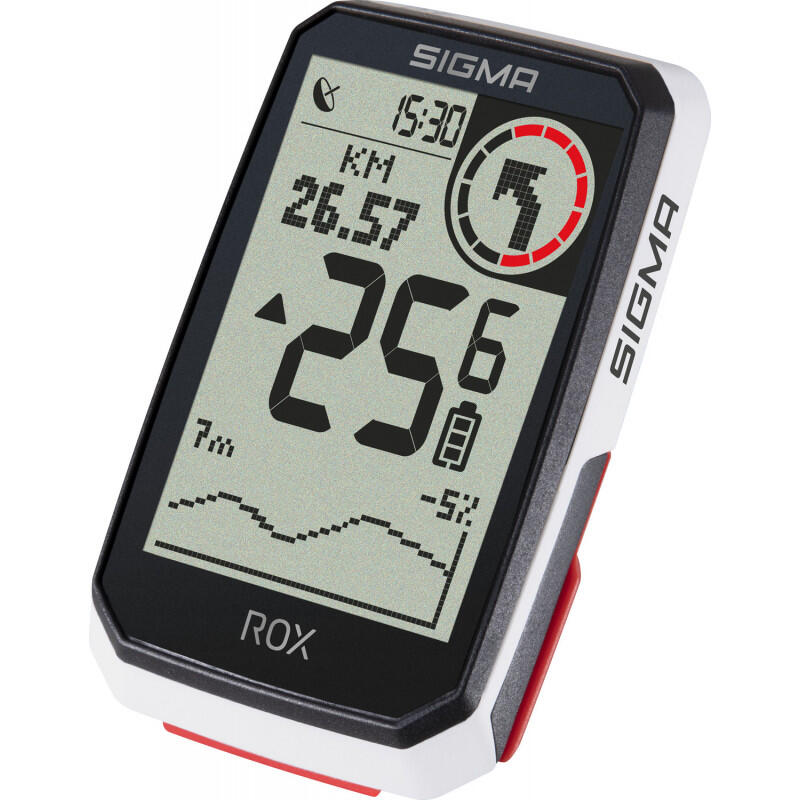 Compteur de vélo GPS ROX 4.0 avec support de guidon standard - blanc