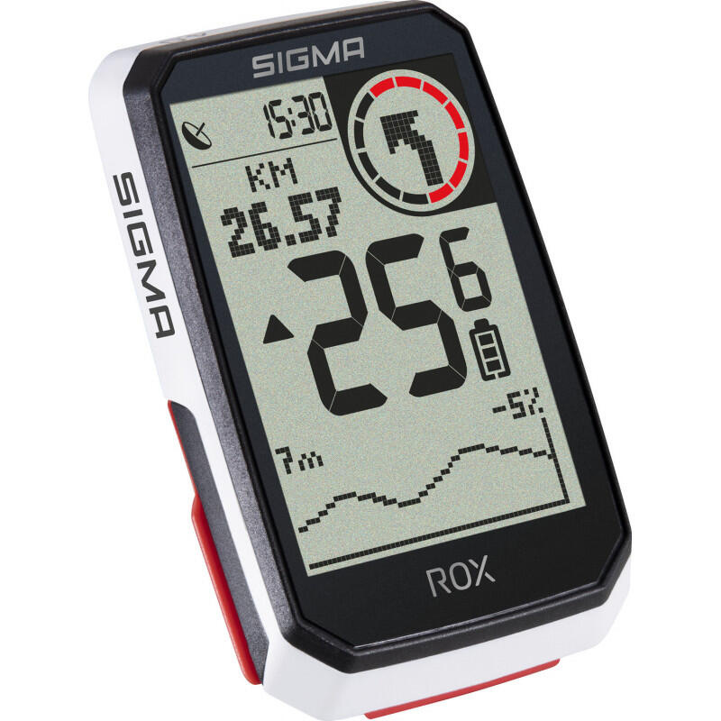 Compteur de vélo GPS ROX 4.0 avec support de guidon standard - blanc