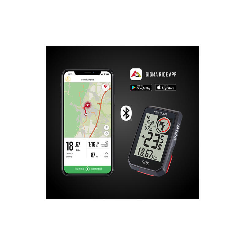 GPS Fahrradcomputer Sigma ROX 2.0 GPS mit Overclamp Butler Lenkerhalterung -