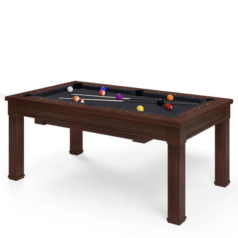 Bison Billard- und Esstisch Dolce Vita in Walnuss, Black, 5 ft = 184x106 cm