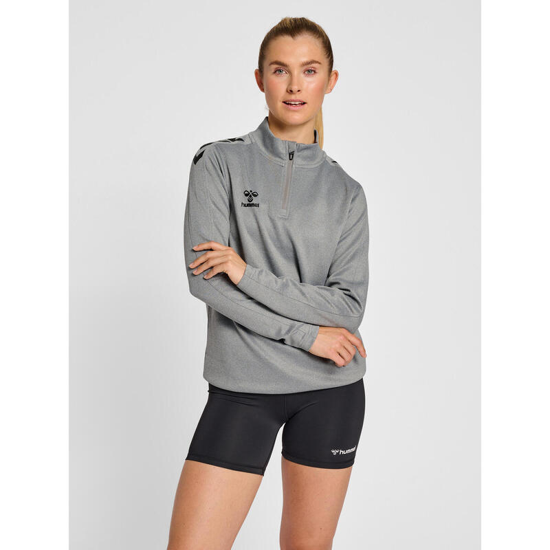 Sweatshirt Mit Kurzem Reißverschluss Damen