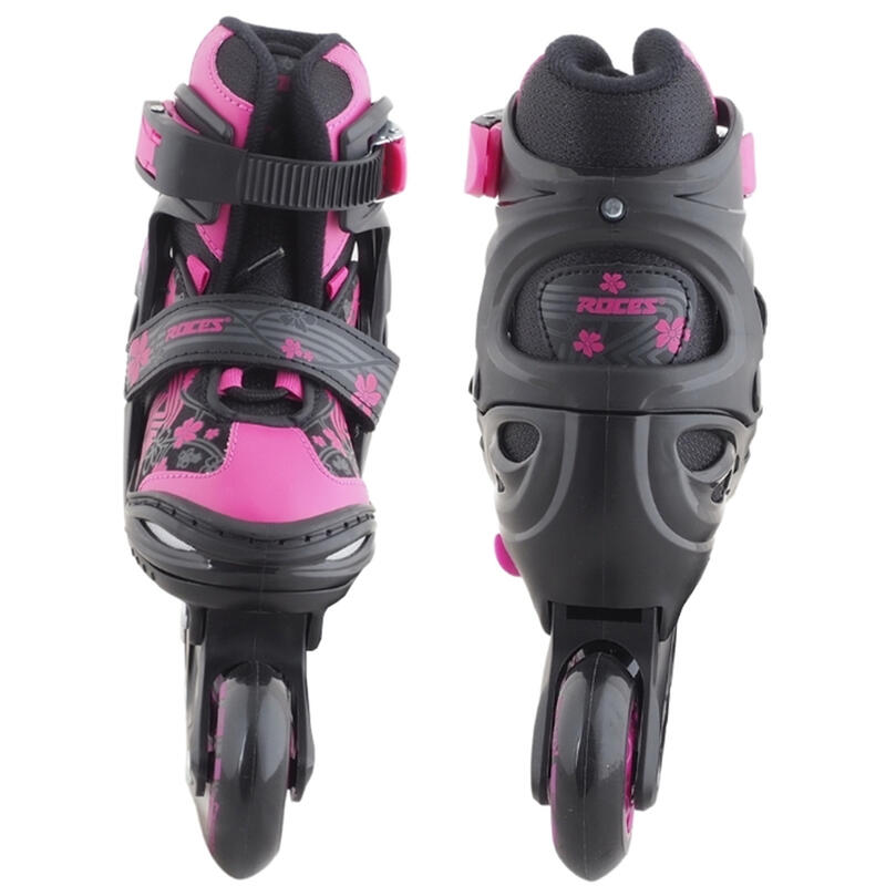 Roces inline skates Jokey 3.0 softboot 82A zwart/roze