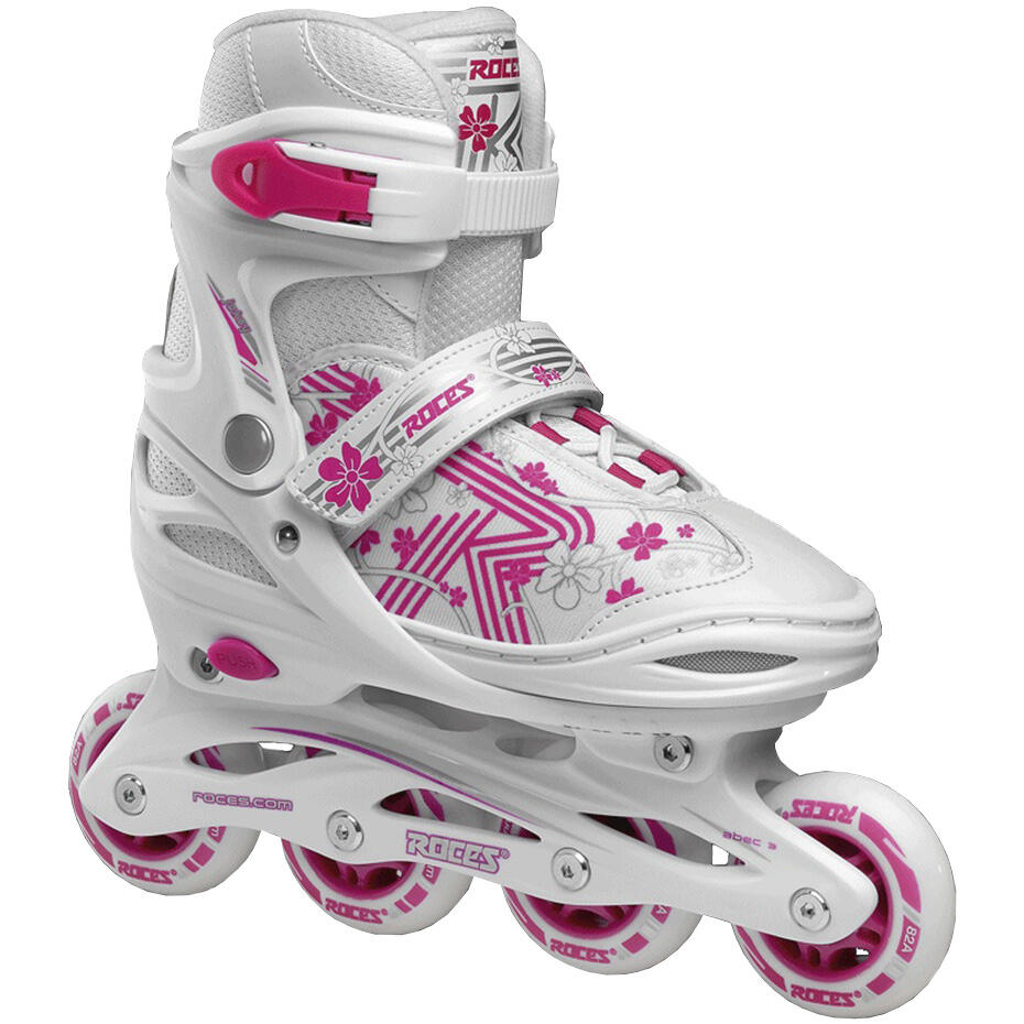 Skateboard in linea Jokey 3.0 Softboat 82A Bianco/Rosa MT 34-37