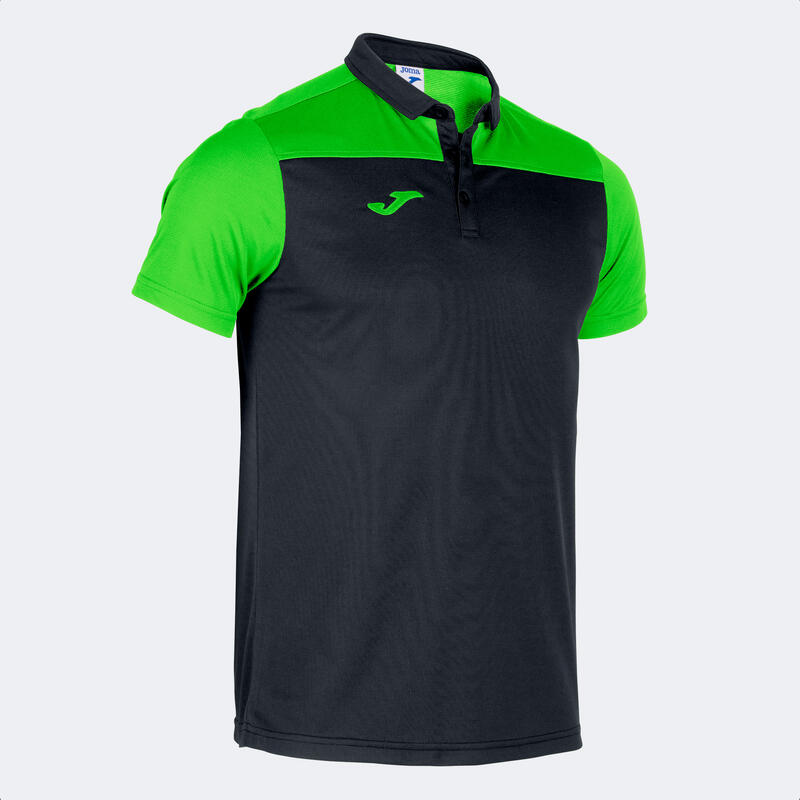 Polo manches courtes Homme Joma Hobby ii noir vert fluo